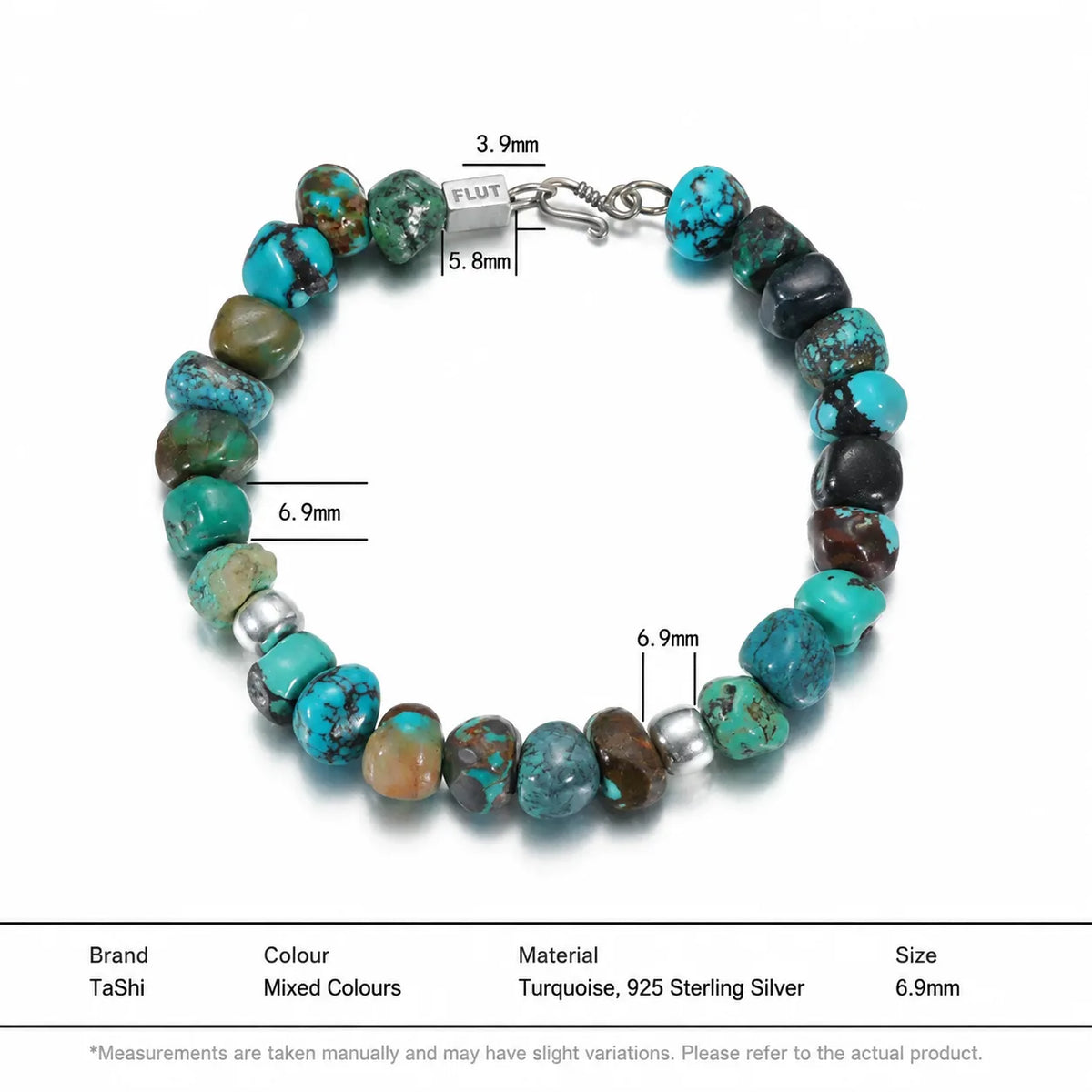 Pilgrim's Path | Natural Turquoise & Sterling Silver Bracelet