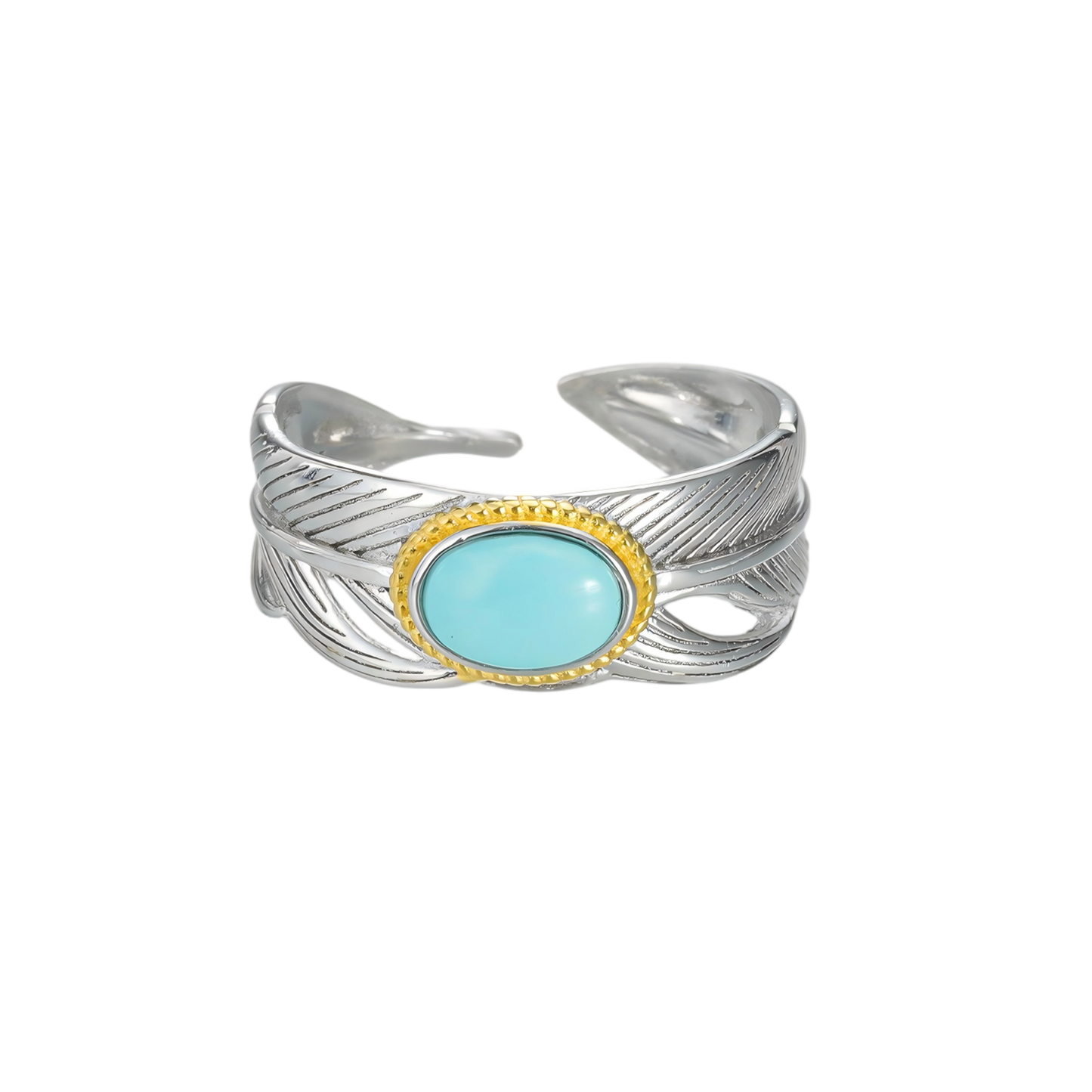 Side view of the Guardian Wing wrap ring on white background, showcasing the adjustable open-back design.