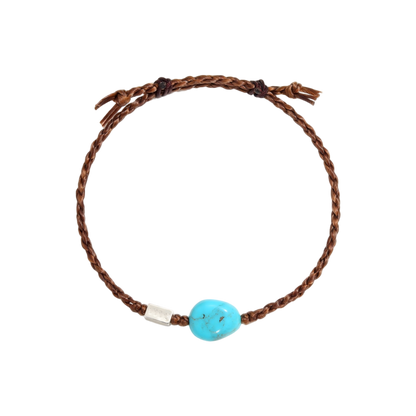 Full view of the Anchor Bracelet on a white background, showing the adjustable woven closure.