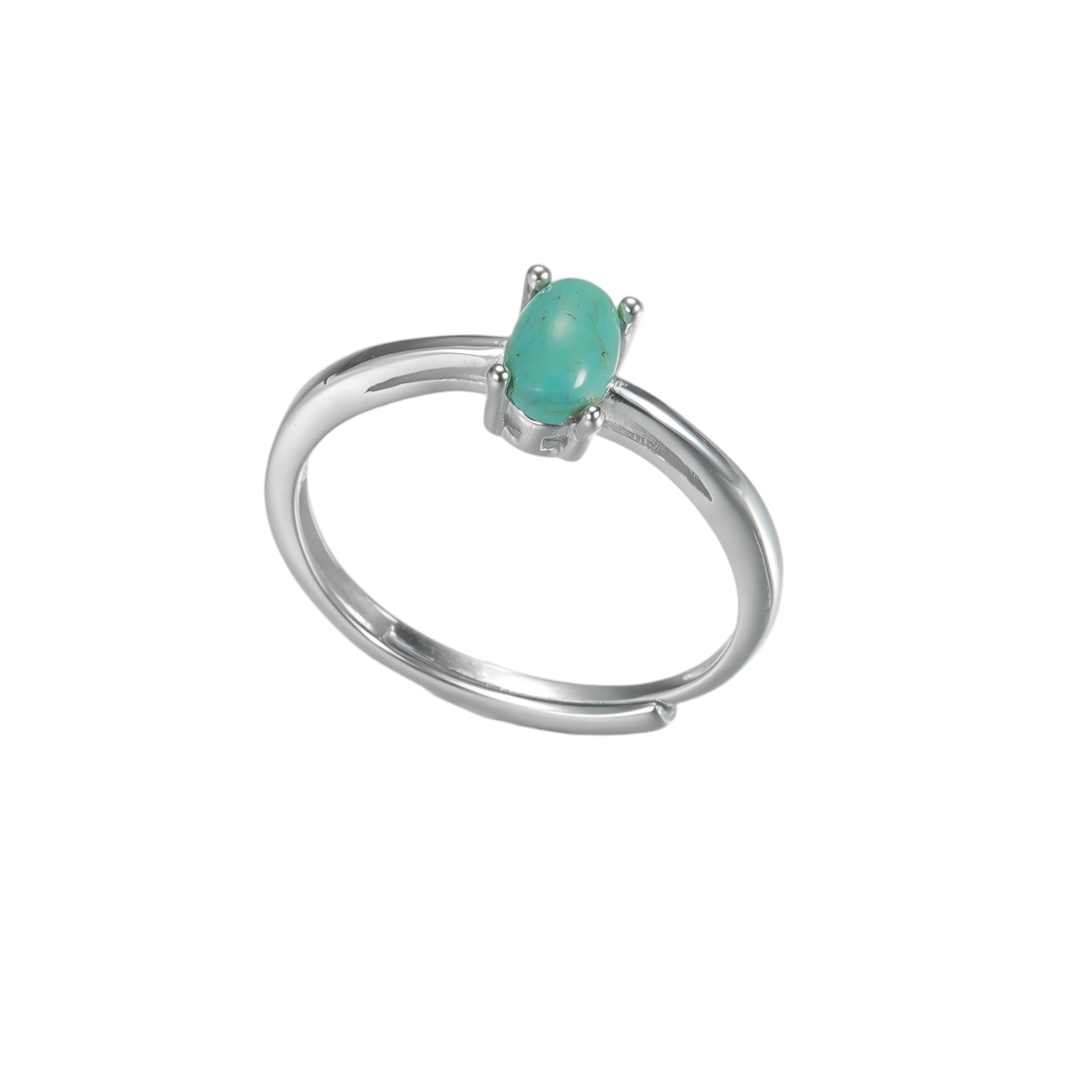Side view of the Stillness ring on white background, highlighting the adjustable open-back band.