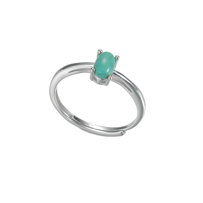 Side view of the Stillness ring on white background, highlighting the adjustable open-back band.
